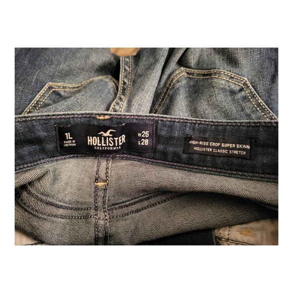 HOLLISTER Size 1L  High-Rise Crop Super Skinny Jeans - Picture 5 of 5